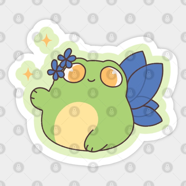 The Frog Fairy (Blue) Sticker by frog.and.you